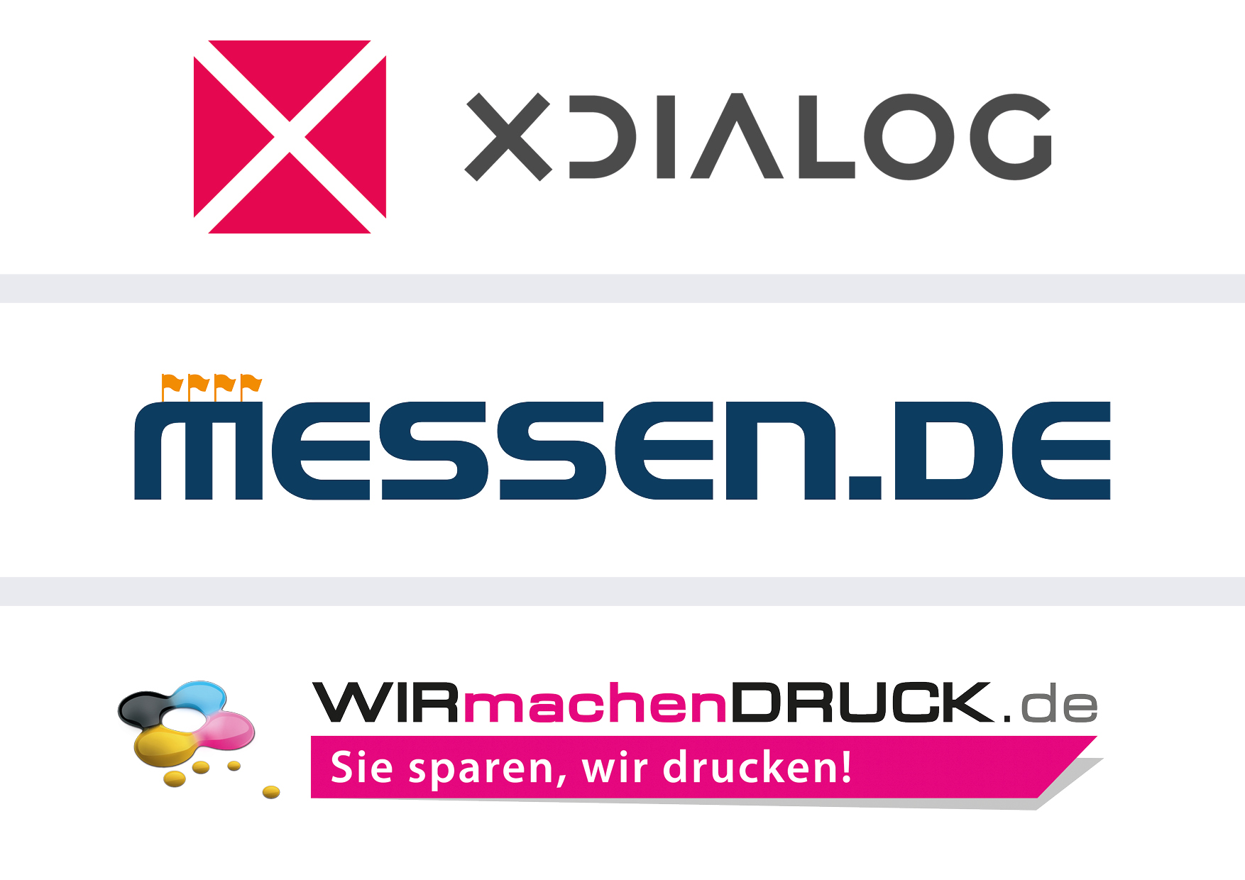  X-Dialog, messen.de, Wir machen Druck